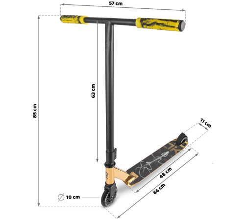 Hulajnoga wyczynowa SOKE EVO street gold