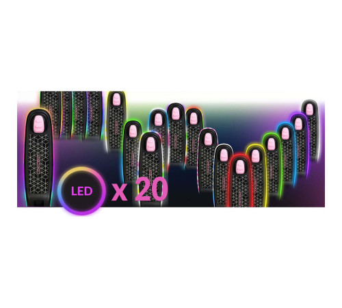 Дитячий самокат триколісний Ricokids Leddi чорно-рожевий