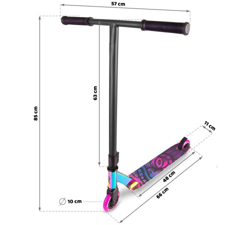 Hulajnoga wyczynowa SOKE EVO street black neochrome