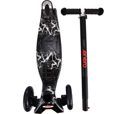 Дитячий самокат триколісний Enero Maxi Thunderstorm чорний