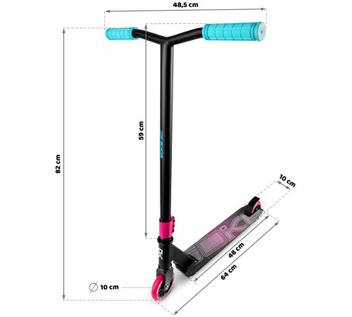 Hulajnoga wyczynowa SOKE Go! różowo niebieska