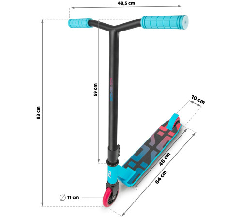 Hulajnoga wyczynowa SOKE GO! turkusowa