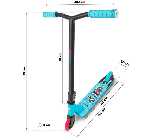 Hulajnoga wyczynowa SOKE GO! turkusowa
