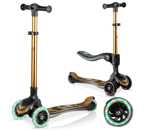 Самокат дитячий триколісний Nukido Filippo золотистий