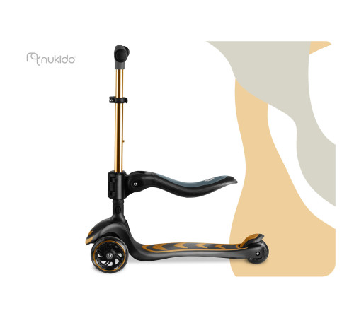 Самокат дитячий триколісний Nukido Filippo золотистий