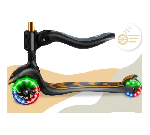 Самокат дитячий триколісний Nukido Filippo золотистий