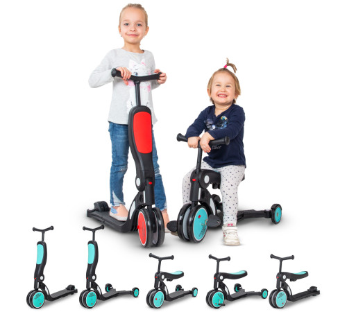 Самокат дитячий триколісний 5в1 WORKER Finfo блакитний