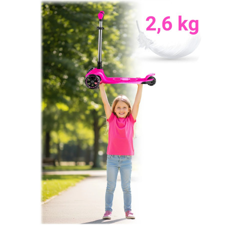 Самокат дитячий триколісний Ricokids Jelly рожевий