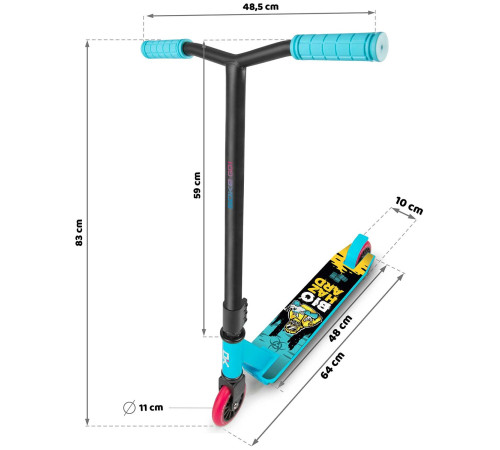 Hulajnoga wyczynowa SOKE GO! turkusowa