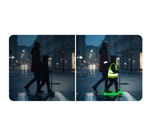 Самокат дитячий триколісний Ricokids Glow бірюзовий