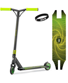 Самокат трюковий SOKE PRO жовто‑зелений