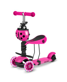 Дитячий самокат триколісний Ricokids Buggy рожевий