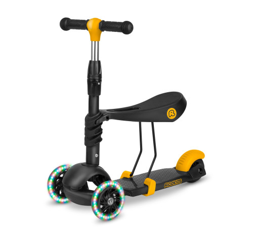 Самокат дитячий триколісний Ricokids Cubi чорно-помаранчевий