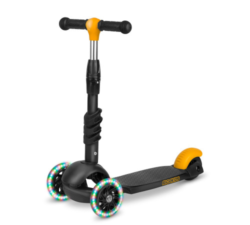 Самокат дитячий триколісний Ricokids Cubi чорно-помаранчевий