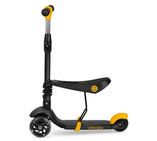 Самокат дитячий триколісний Ricokids Cubi чорно-помаранчевий