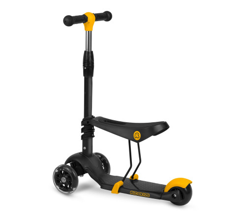 Самокат дитячий триколісний Ricokids Cubi чорно-помаранчевий