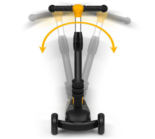 Самокат дитячий триколісний Ricokids Cubi чорно-помаранчевий