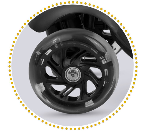 Самокат дитячий триколісний Ricokids Cubi чорно-помаранчевий