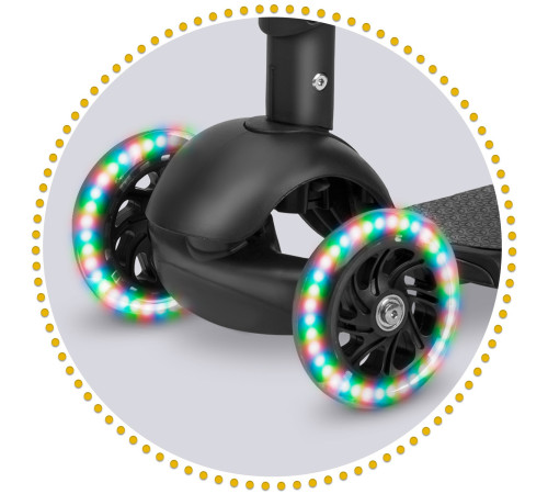 Самокат дитячий триколісний Ricokids Cubi чорно-помаранчевий