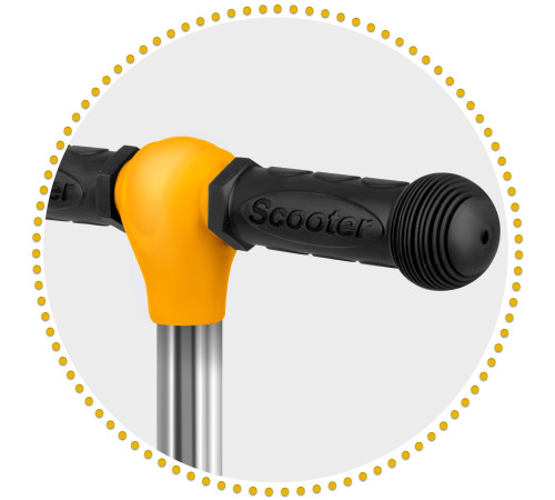 Самокат дитячий триколісний Ricokids Cubi чорно-помаранчевий