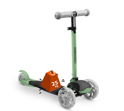 Самокат дитячий триколісний Ricokids Loco зелений Самокат дитячий триколісний Ricokids Loco зелений