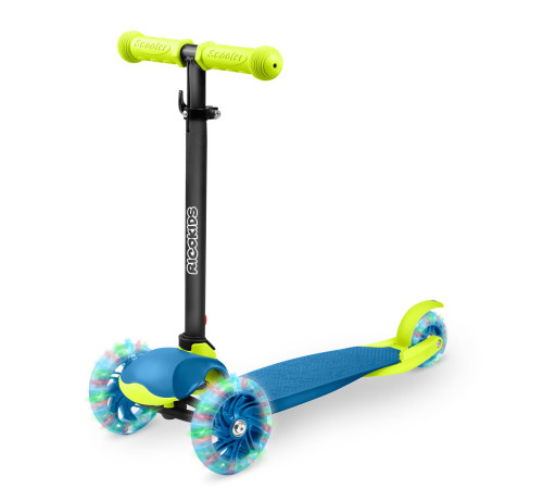 Дитячий самокат триколісний Ricokids Loco блакитно-зелений