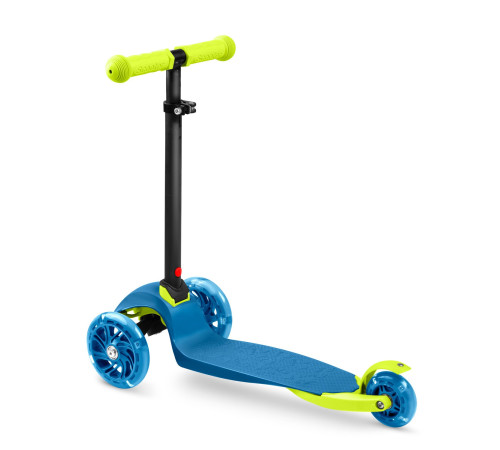 Дитячий самокат триколісний Ricokids Loco блакитно-зелений