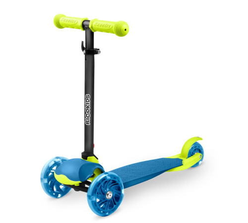 Дитячий самокат триколісний Ricokids Loco блакитно-зелений