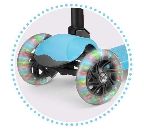 Дитячий самокат триколісний Ricokids Loco блакитний