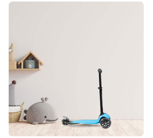 Дитячий самокат триколісний Ricokids Loco блакитний