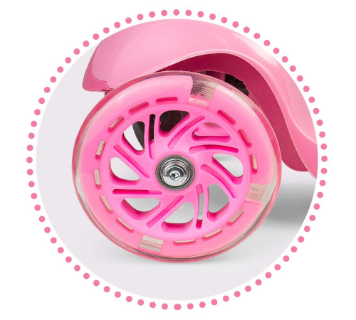 Дитячий самокат триколісний Ricokids Loco рожевий