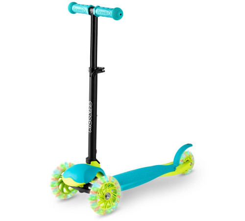 Дитячий самокат триколісний Ricokids Loco бірюзовий