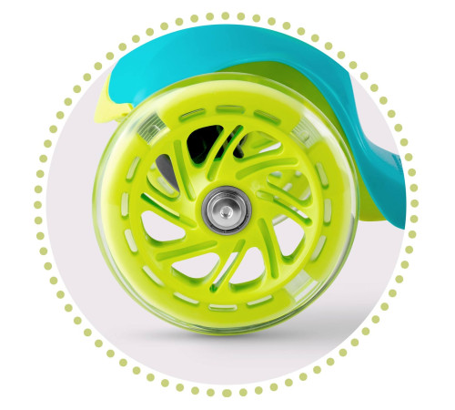 Дитячий самокат триколісний Ricokids Loco бірюзовий