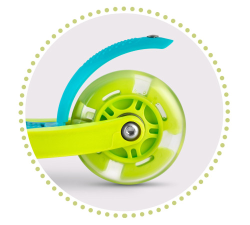 Дитячий самокат триколісний Ricokids Loco бірюзовий