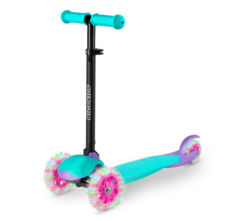 Дитячий самокат триколісний Ricokids Loco бірюзово-рожевий