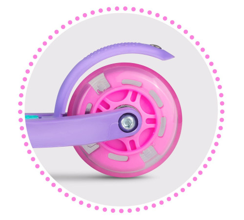 Дитячий самокат триколісний Ricokids Loco бірюзово-рожевий