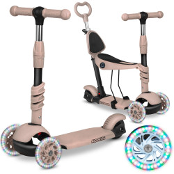 Самокат дитячий триколісний Ricokids Todi бежевий