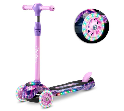 Дитячий самокат триколісний Ricokids Piko рожево-фіолетовий