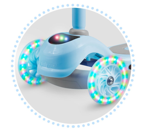 Дитячий самокат триколісний Ricokids Piko блакитний