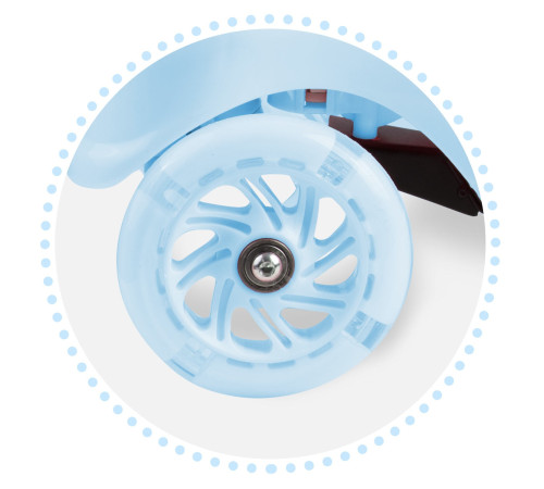 Дитячий самокат триколісний Ricokids Piko блакитний