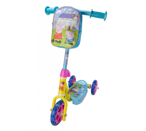 Самокат дитячий триколісний D'Arpèje Свинка Пеппа блакитний