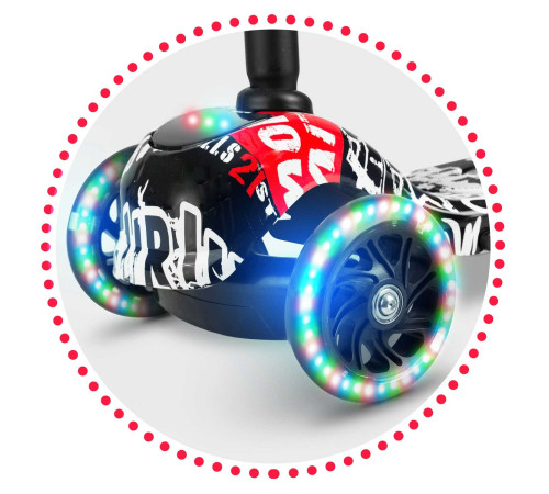 Дитячий самокат триколісний Ricokids Piko чорний