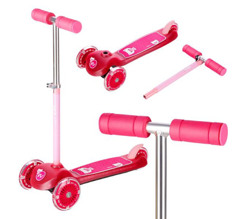 Самокат дитячий триколісний NILS FUN HLB001 рожевий