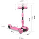 Самокат дитячий триколісний Ricokids Todi рожевий