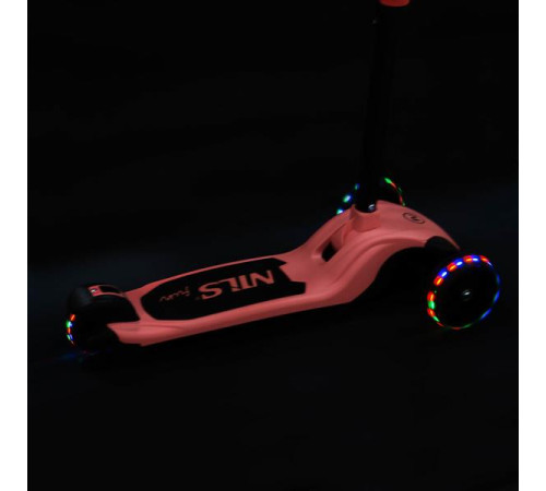 Самокат дитячий триколісний NILS FUN HLB122 рожевий