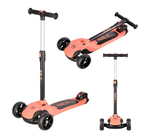 Самокат дитячий триколісний NILS FUN HLB122 рожевий