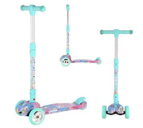 Самокат дитячий триколісний NILS FUN HLB15A м'ятний