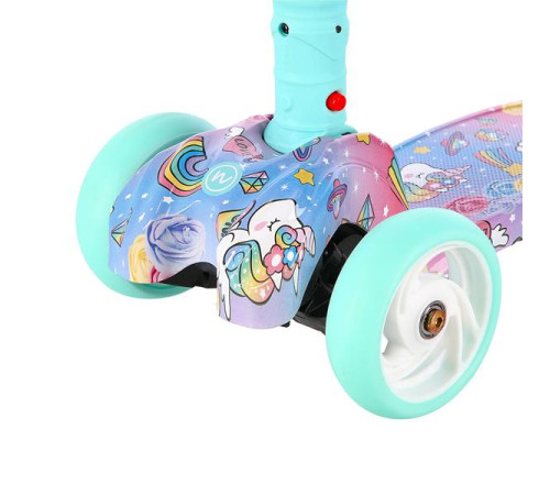 Самокат дитячий триколісний NILS FUN HLB15A м'ятний