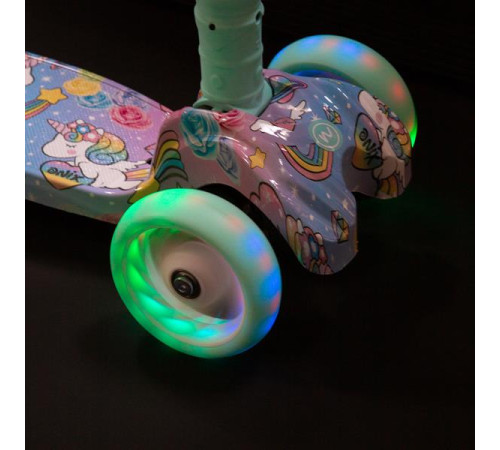 Самокат дитячий триколісний NILS FUN HLB15A м'ятний