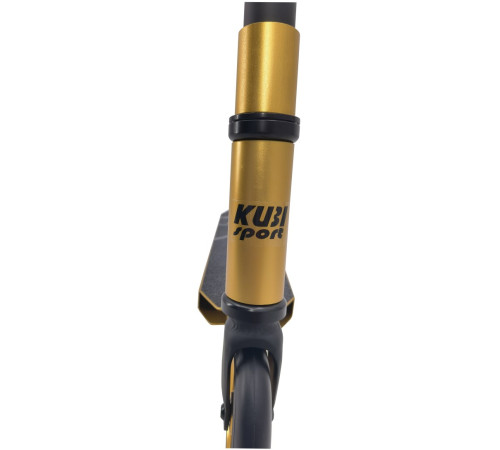Самокат трюковий KUBISPORT 110 мм, чорно-золотий